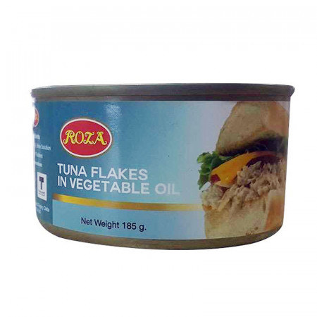 ROZA TUNA FLAKE IN VEGETABLE OIL 185GM